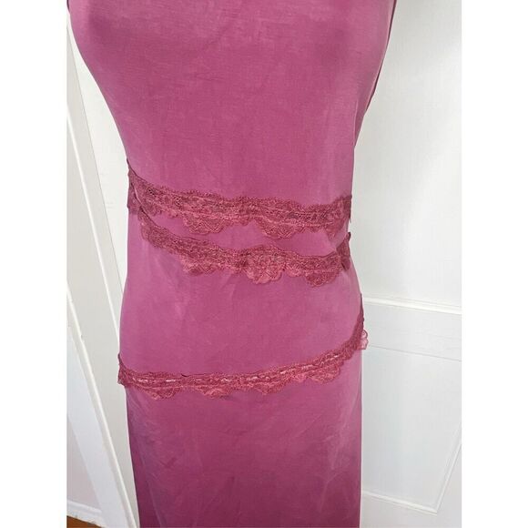 Princess Polly Ultraviolet One Shoulder Lace Maxi Dress Wine Size 12 Nwot - Picture 3 of 9